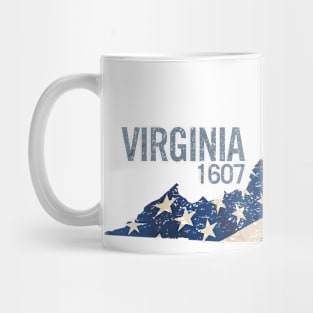 Virginia 1607 with USA Stars and Stripes Mug